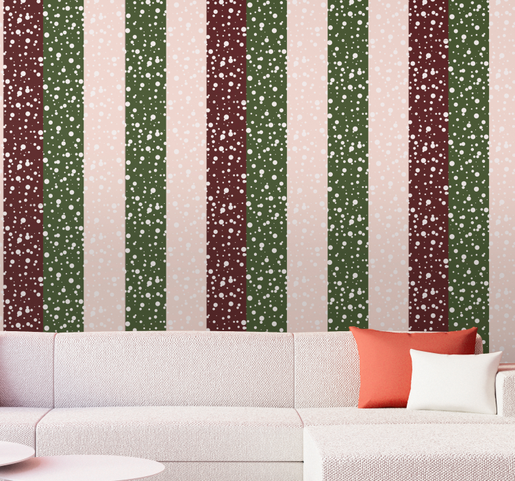 žalios raudonos juostos su sniego vertikaliais tapetais - „Tenstickers“