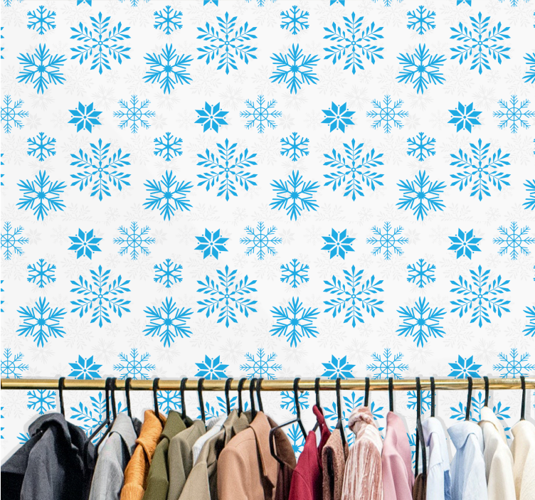 žiemos snaigės kalėdų tapetas sienoms - „Tenstickers“