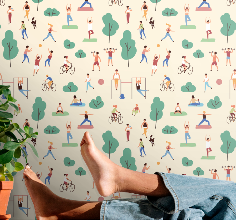 žmonių, užsiimančių įvairiomis sporto šakomis, tapetai - „Tenstickers“