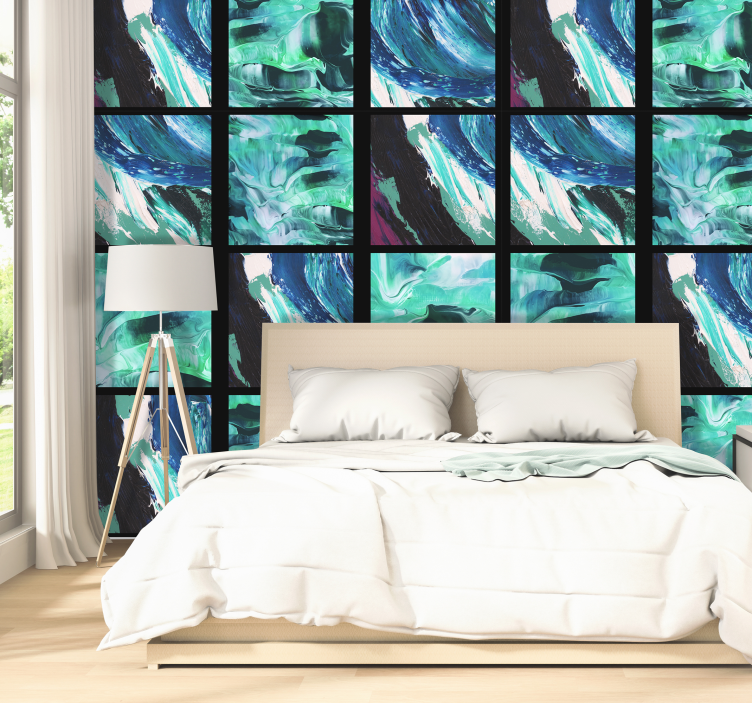 Azure lobis abstraktus tapetai - „Tenstickers“